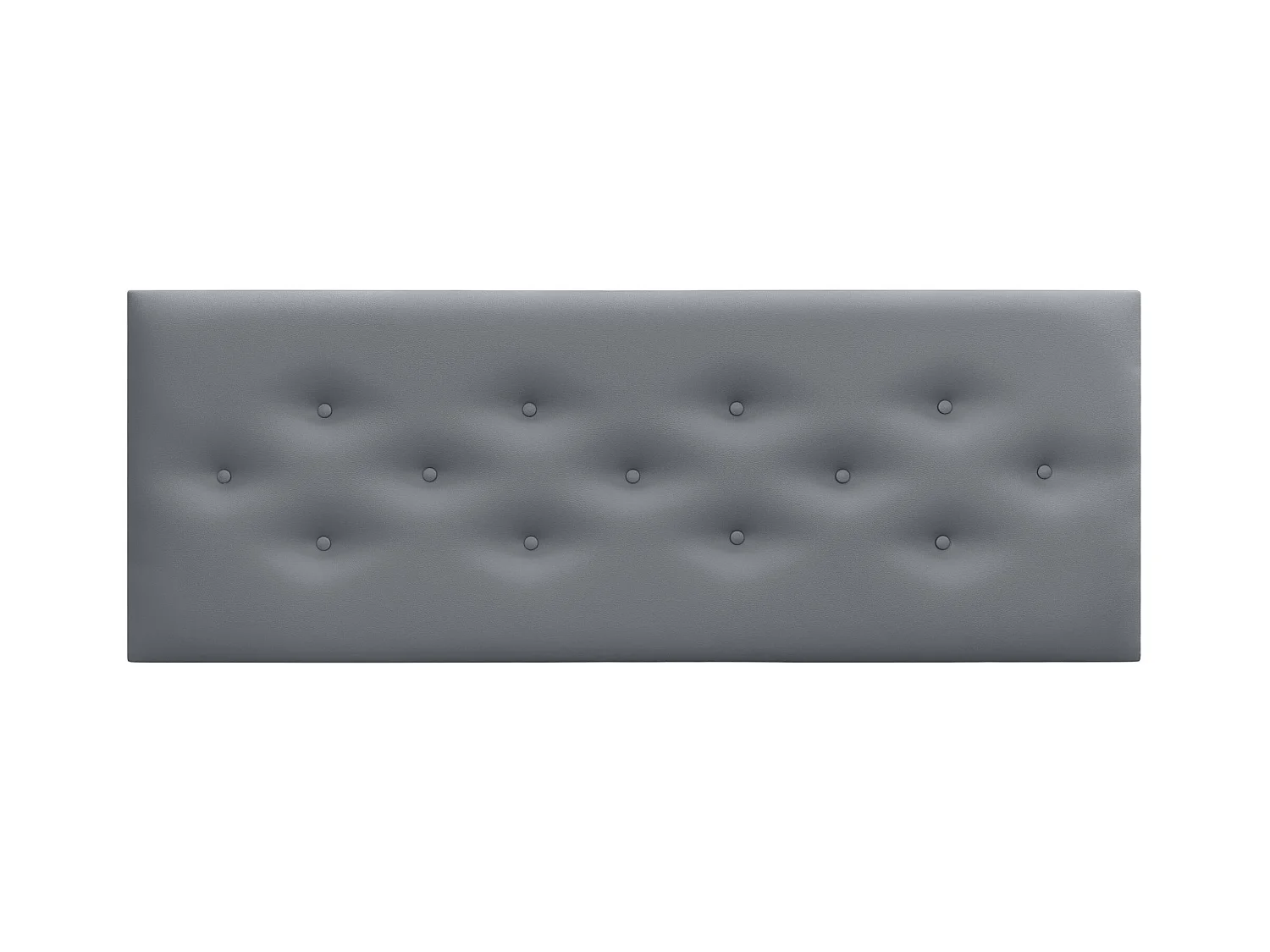 DHOME Tête de Lit en Similicuir avec 3 Rangées de Boutons Entrelacées Tête de Lit Rembourrée de Luxe (Gris, 160cm)