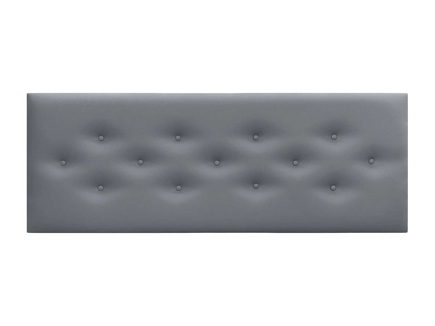 DHOME Tête de Lit en Similicuir avec 3 Rangées de Boutons Entrelacées Tête de Lit Rembourrée de Luxe (Gris, 160cm)