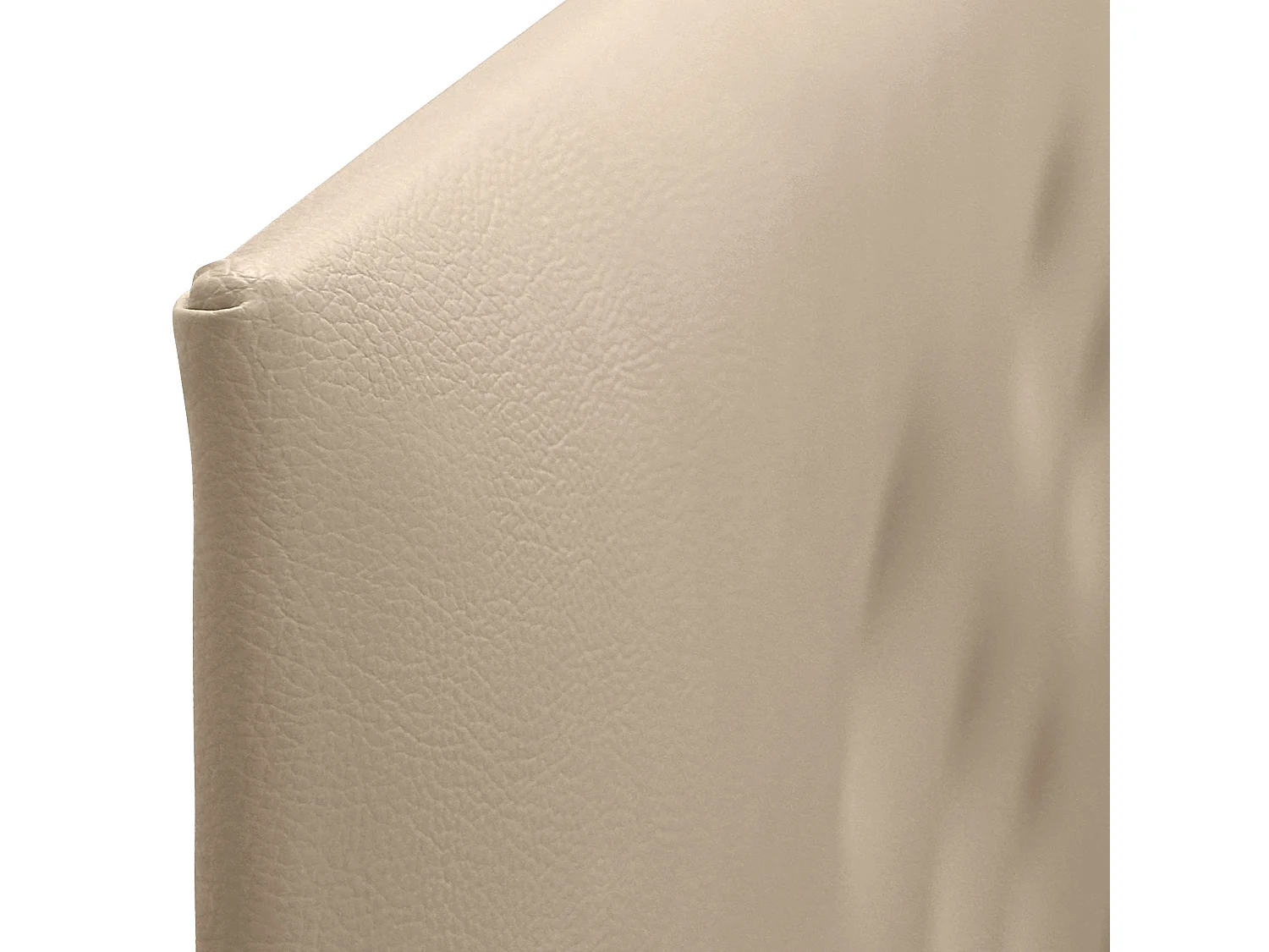 DHOME Tête de lit en simili cuir avec 3 rangées de boutons entrelacés Tête de lit rembourrée pour lit de luxe (Beige, 135cm)