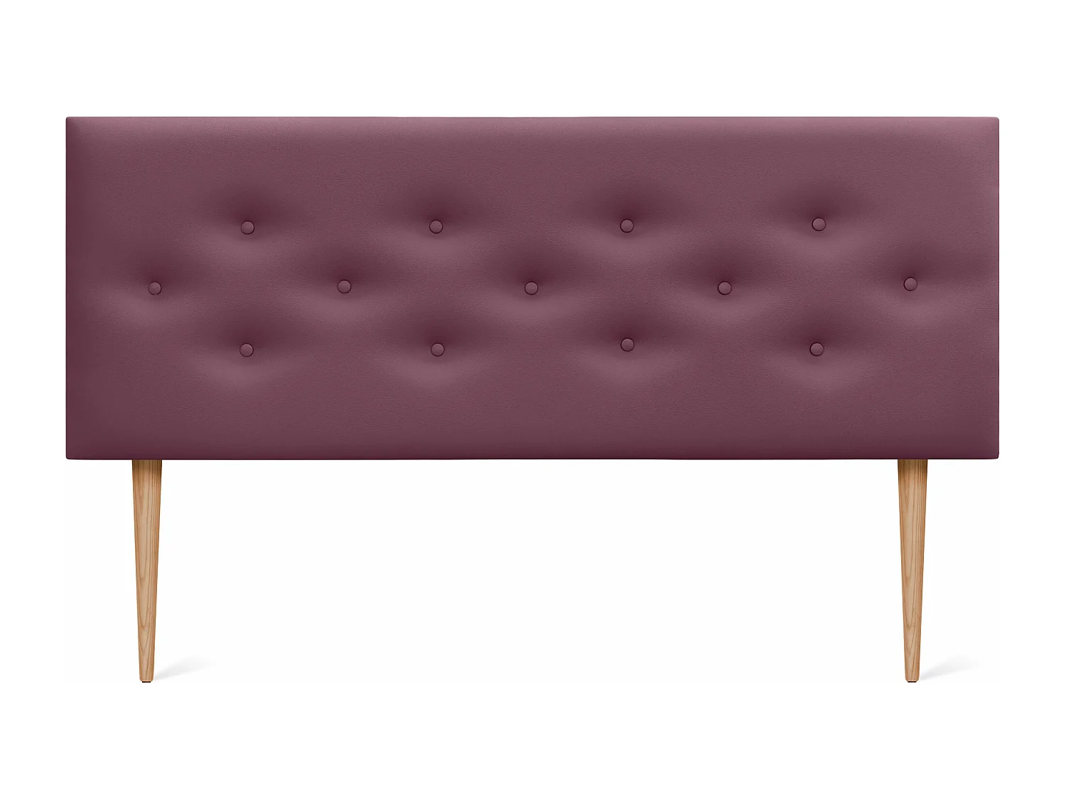 DHOME Tête de lit en simili cuir avec 3 rangées de boutons entrelacés Tête de lit rembourrée pour lit de luxe (Bordeaux, 160cm)