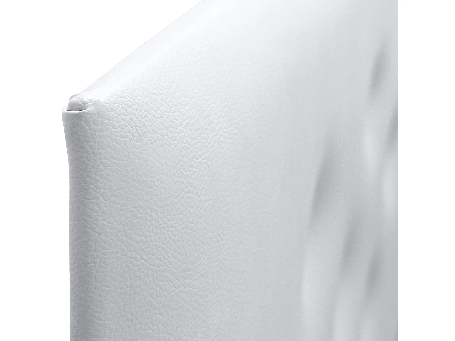 DHOME Tête de lit en simili cuir avec 3 rangées de boutons entrelacés Tête de lit rembourrée pour lit de luxe (Blanc, 95cm)