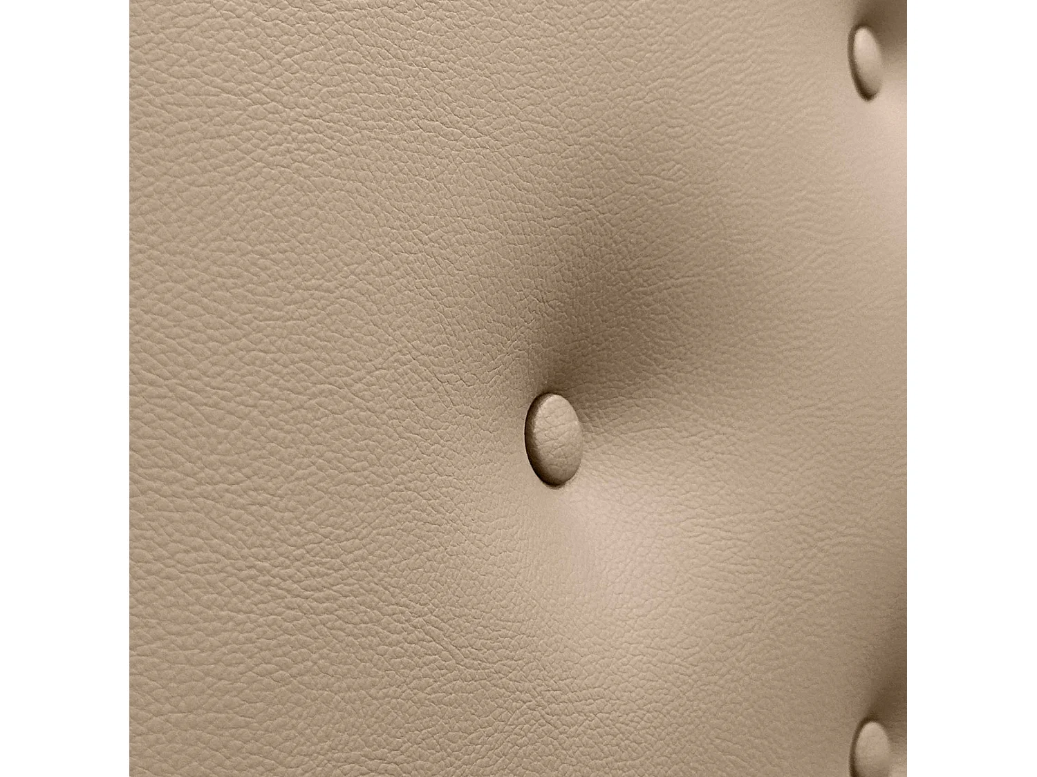 DHOME Kopfteil aus Kunstleder mit 3 versetzten Knopf-Reihen, luxuriös gepolstertes Bettkopfteil (Champagner, 190cm (2-teilig))