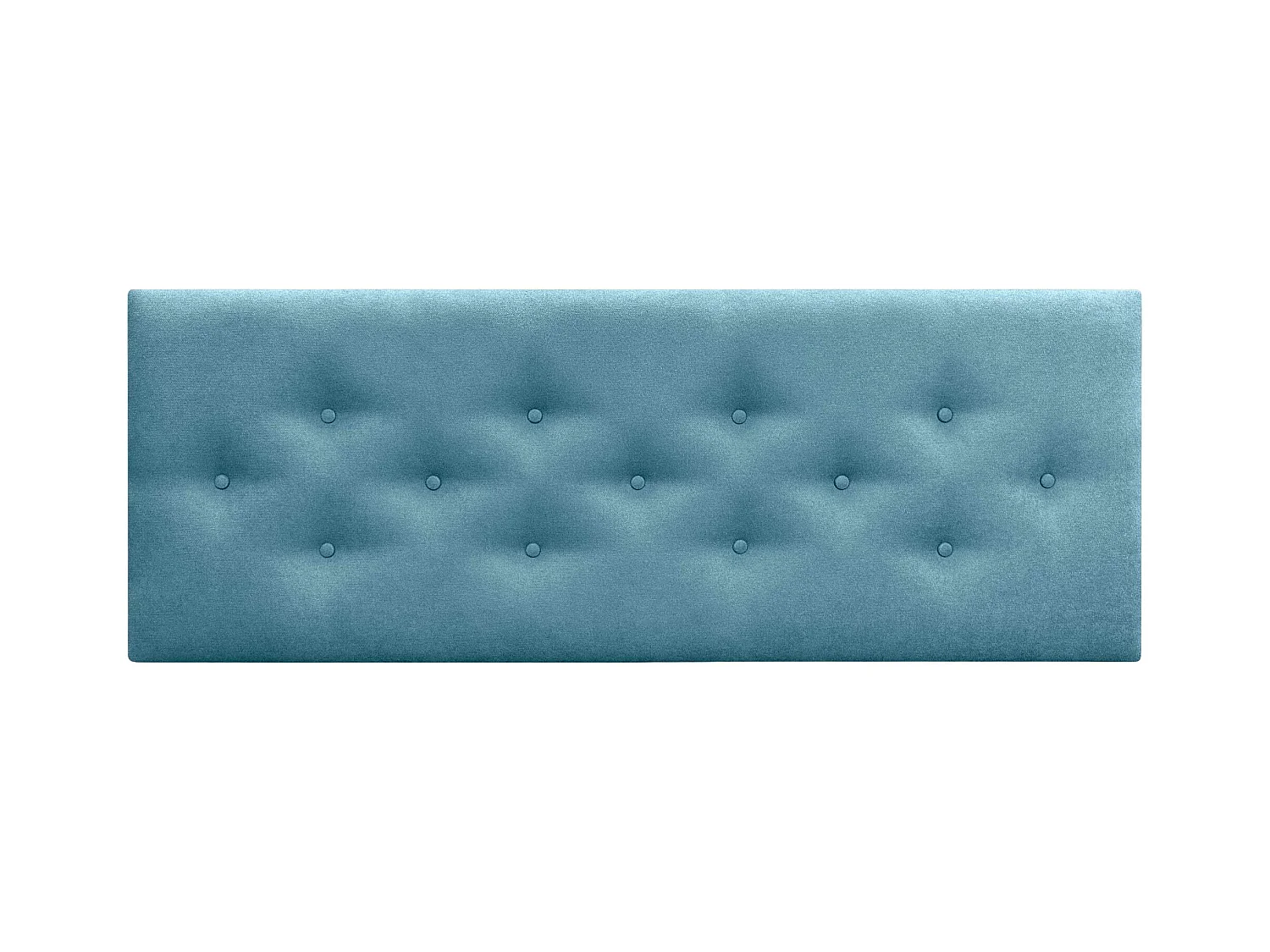 DHOME Tête de Lit en Tissu ACUALINE avec 3 Rangées Entrelacées de Boutons Tête de Lit Capitonnée de Luxe(Turquoise, 135cm)