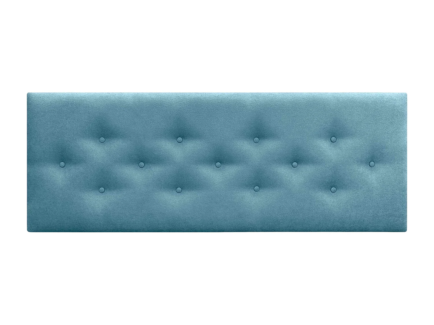 DHOME Tête de Lit en Tissu ACUALINE avec 3 Rangées Entrelacées de Boutons Tête de Lit Capitonnée de Luxe(Turquoise, 135cm)