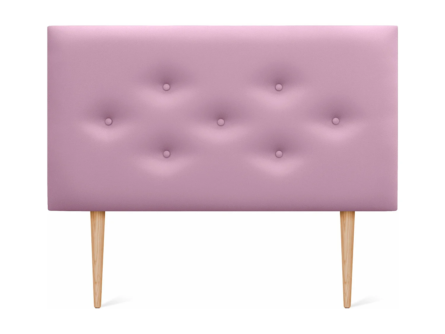 DHOME Testiera in ecopelle con 3 file di bottoni intrecciati Testiera imbottita per letto di lusso (Rosa, 90cm)