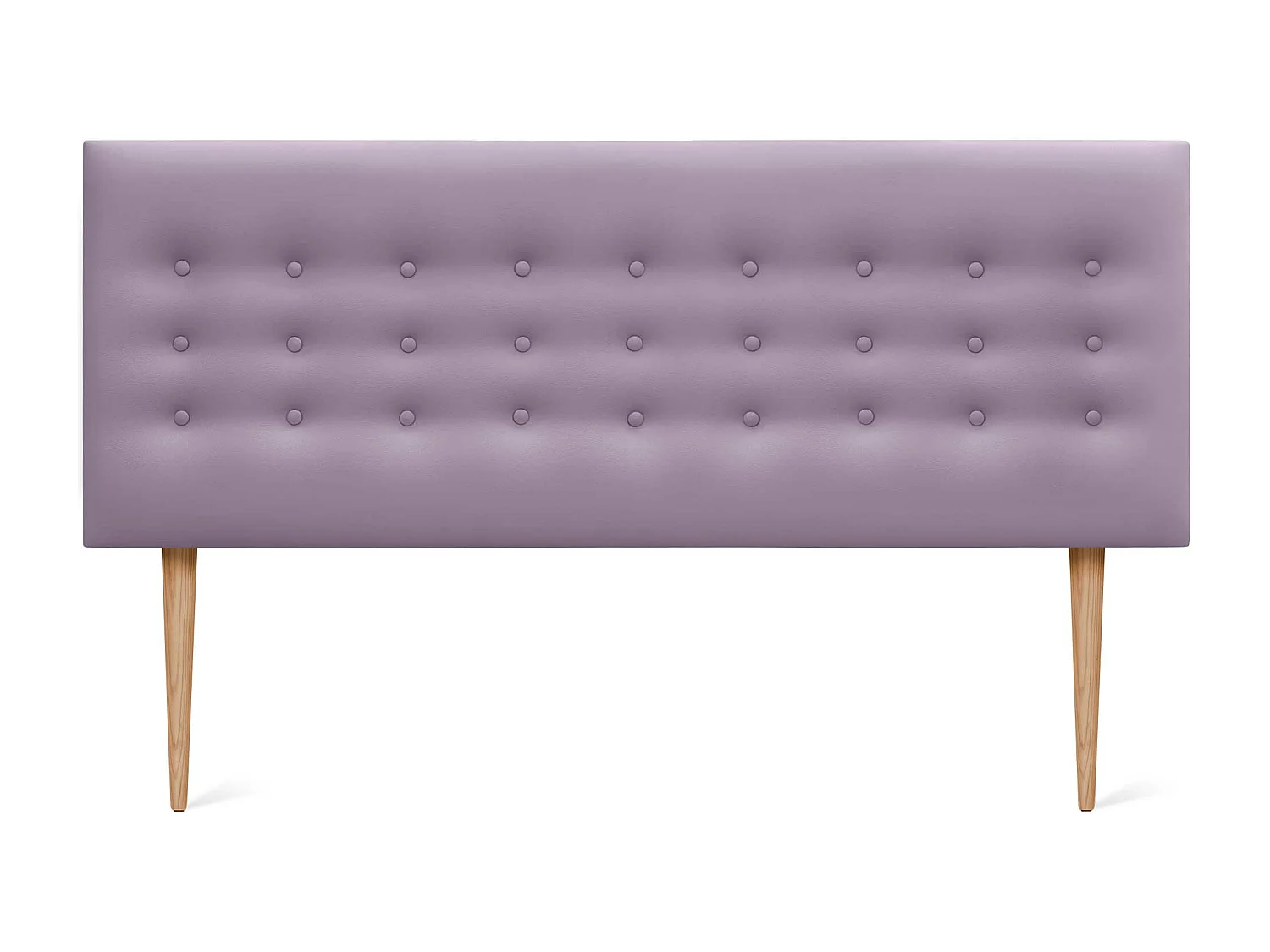 DHOME Tête de lit en simili cuir avec 3 rangées de boutons Tête de lit rembourrée pour lit de luxe (Lilas, 160cm)