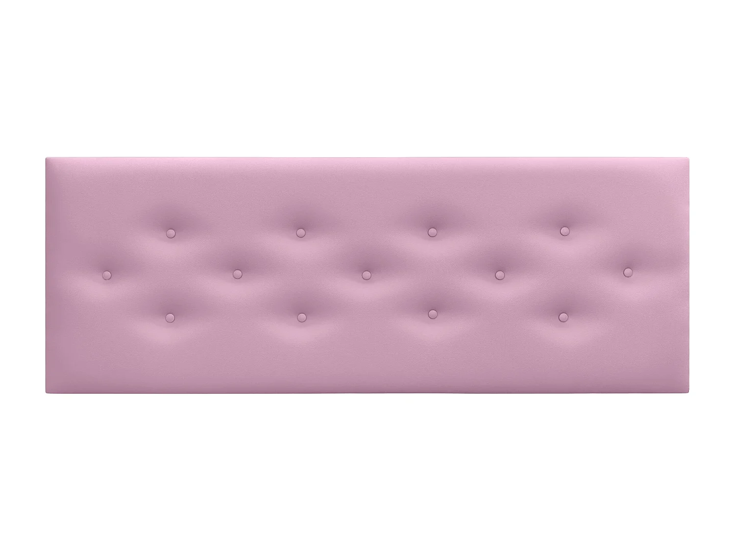 DHOME Tête de Lit en Similicuir avec 3 Rangées de Boutons Entrelacées Tête de Lit Rembourrée de Luxe (Rose, 135cm)