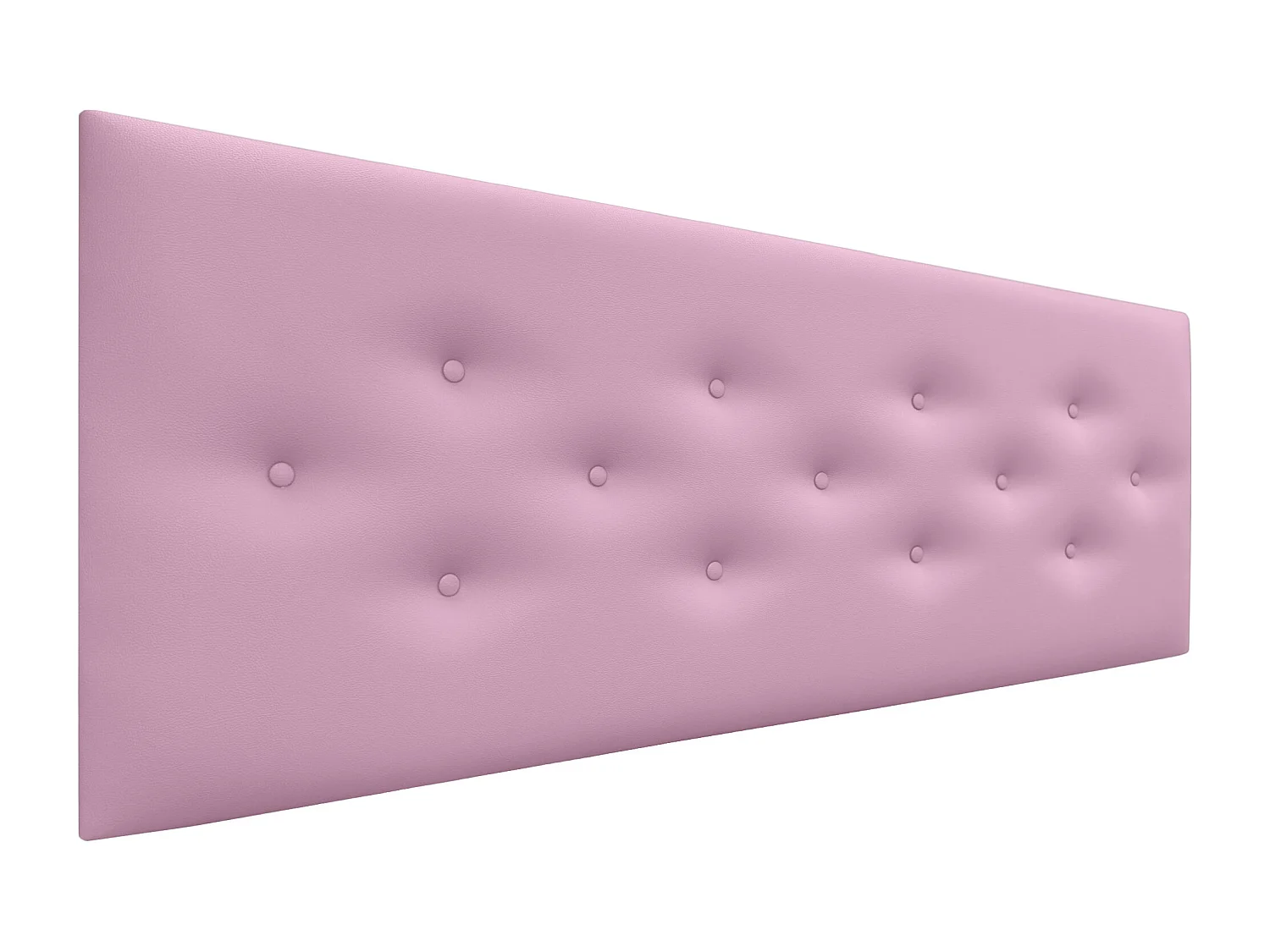 DHOME Tête de Lit en Similicuir avec 3 Rangées de Boutons Entrelacées Tête de Lit Rembourrée de Luxe (Rose, 135cm)