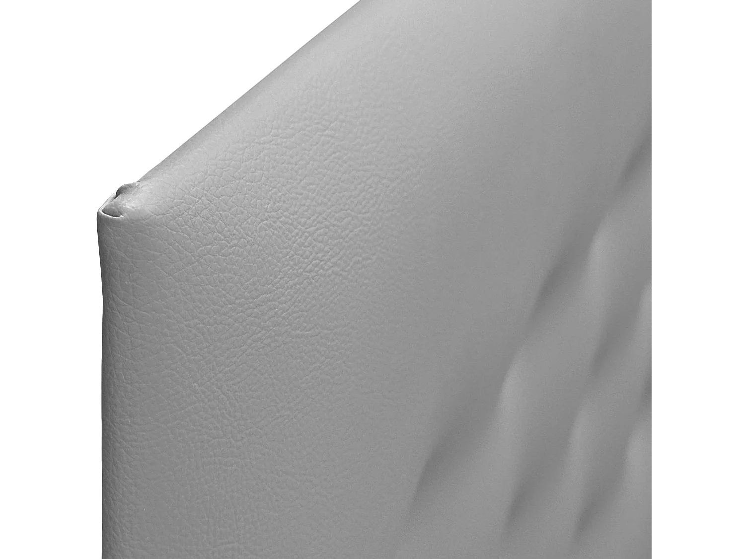 DHOME Tête de lit en simili cuir avec 3 rangées de boutons Tête de lit rembourrée pour lit de luxe (Gris, 160cm)