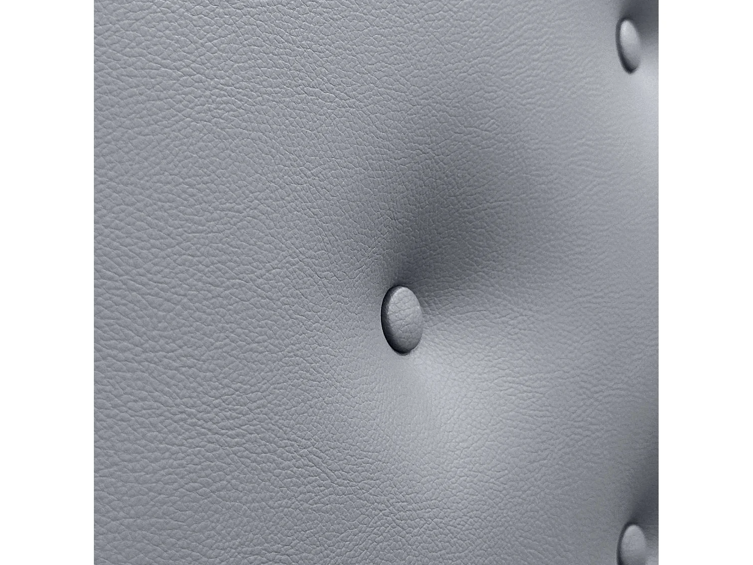 DHOME Tête de Lit en Similicuir avec 3 Rangées de Boutons Entrelacées Tête de Lit Rembourrée de Luxe (Argent, 220cm (2 pièces))