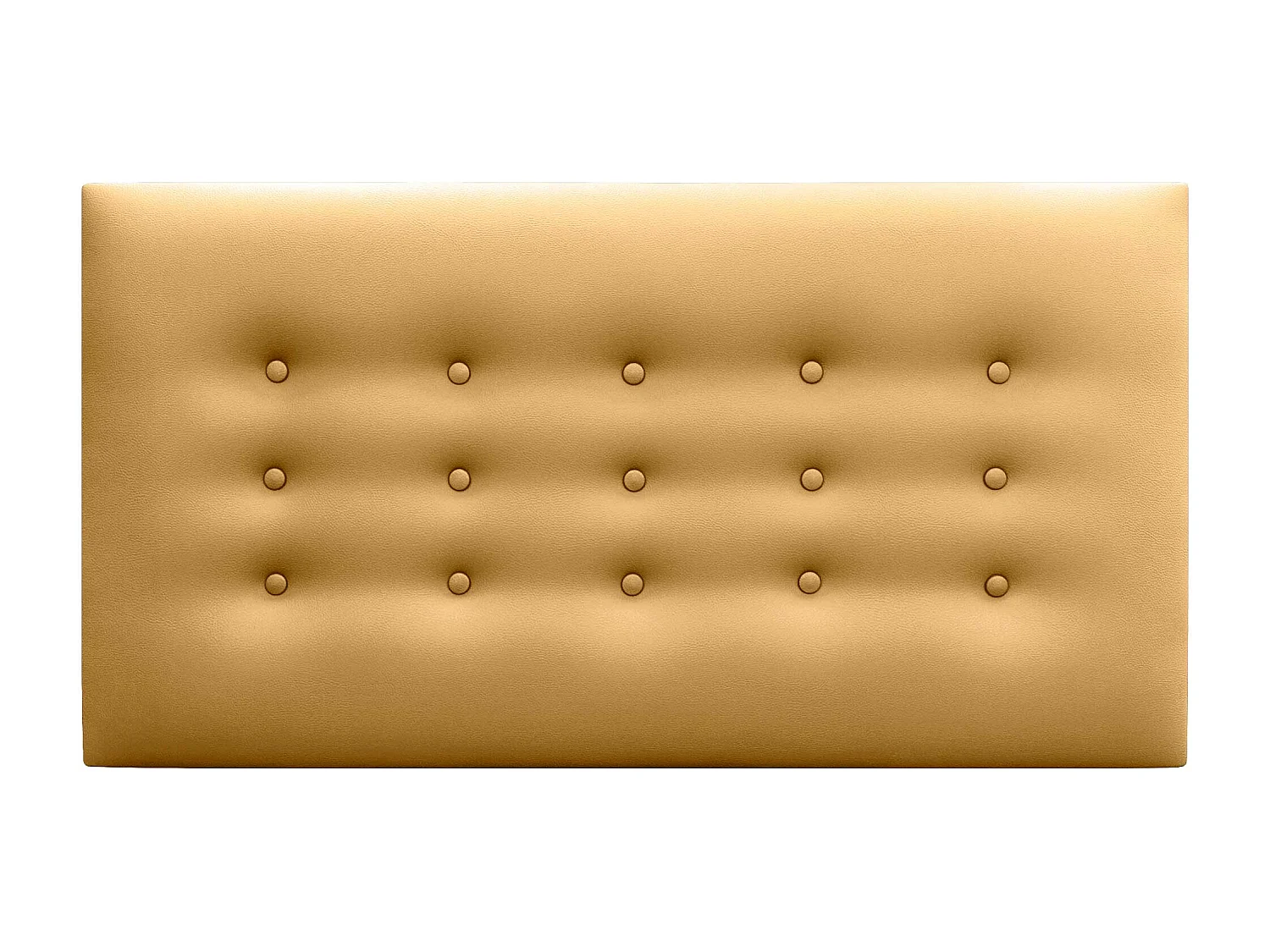 DHOME Testiera in Ecopelle con 3 File di Bottoni Testiera Imbottita Letto di Lusso (Dorato, 95cm)