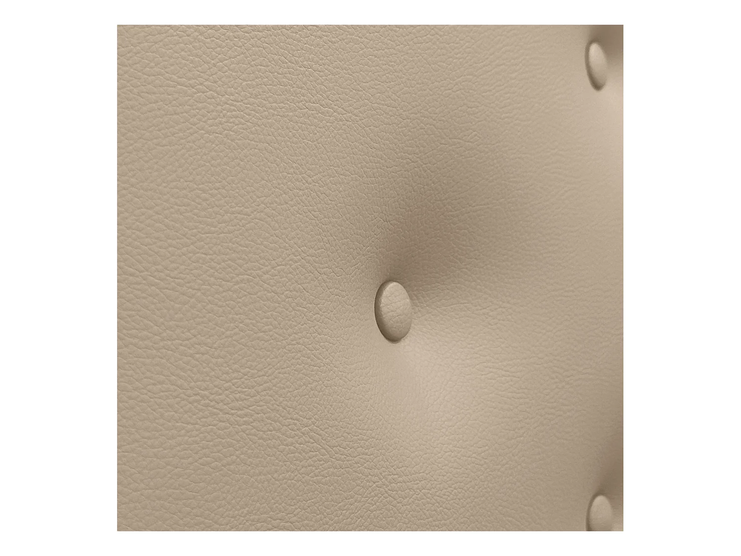 DHOME Tête de lit en simili cuir avec 3 rangées de boutons entrelacés Tête de lit rembourrée pour lit de luxe (Beige, 95cm)