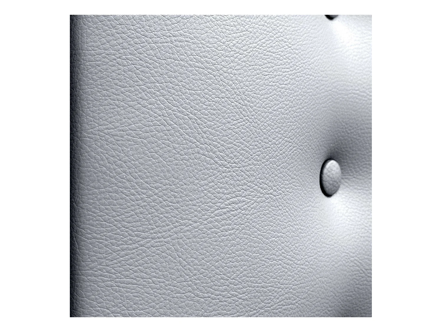 DHOME Tête de lit en simili cuir avec 3 rangées de boutons Tête de lit rembourrée pour lit de luxe (Argent, 110cm)