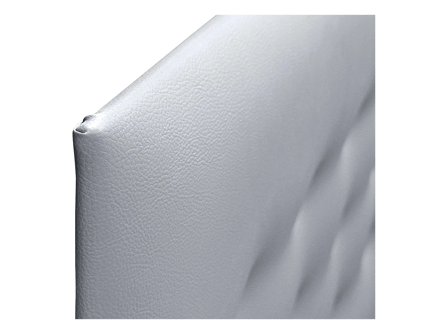 DHOME Tête de lit en simili cuir avec 3 rangées de boutons Tête de lit rembourrée pour lit de luxe (Argent, 110cm)