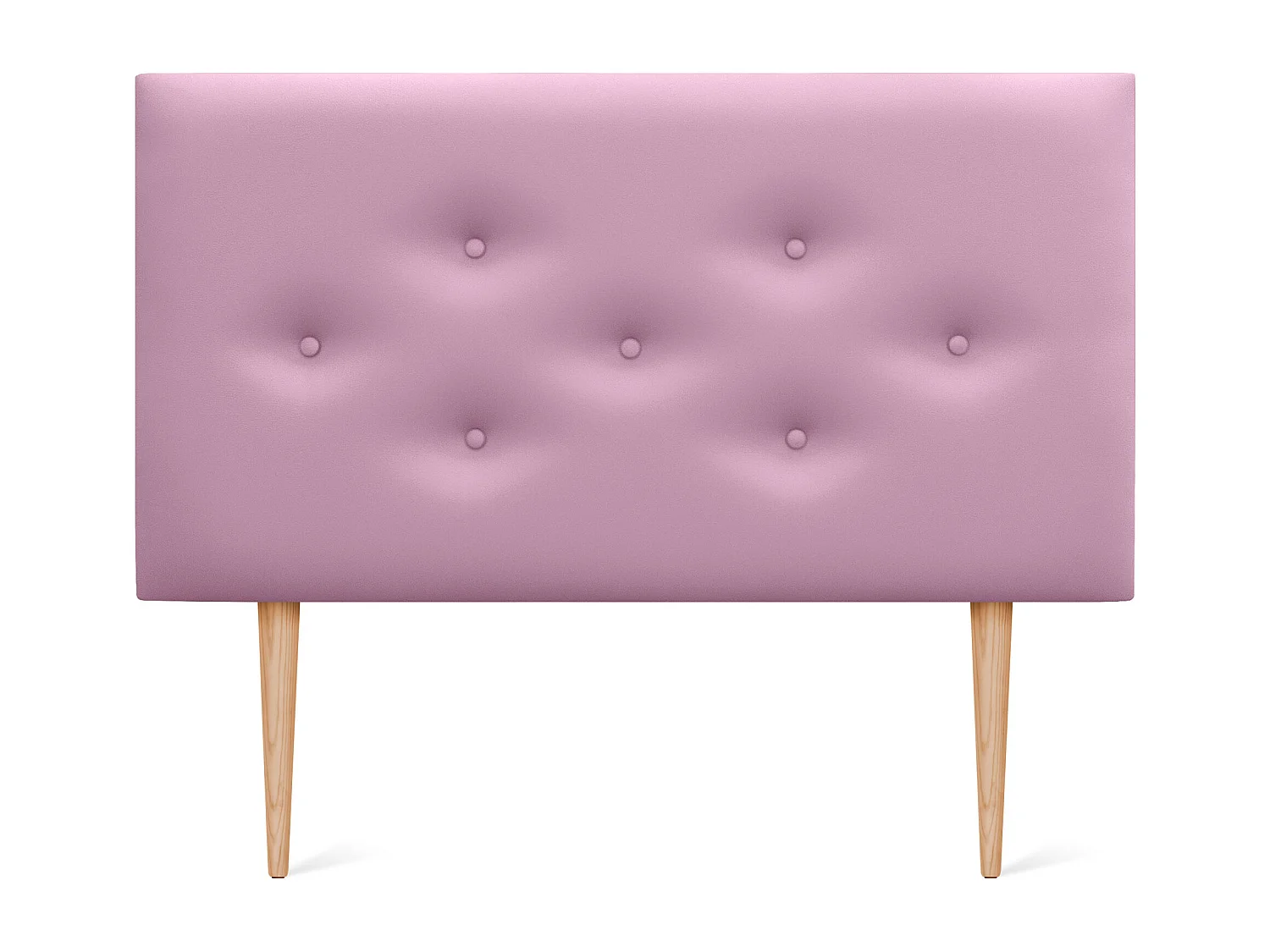 DHOME Testiera in ecopelle con 3 file di bottoni intrecciati Testiera imbottita per letto di lusso (Rosa, 95cm)