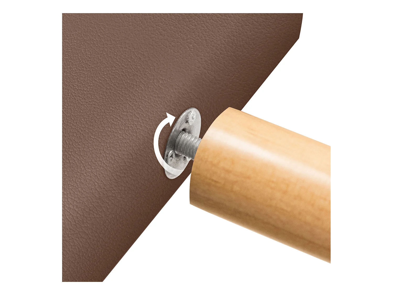 DHOME Tête de lit en simili cuir avec 3 rangées de boutons entrelacés Tête de lit rembourrée pour lit de luxe (Argile, 105cm)