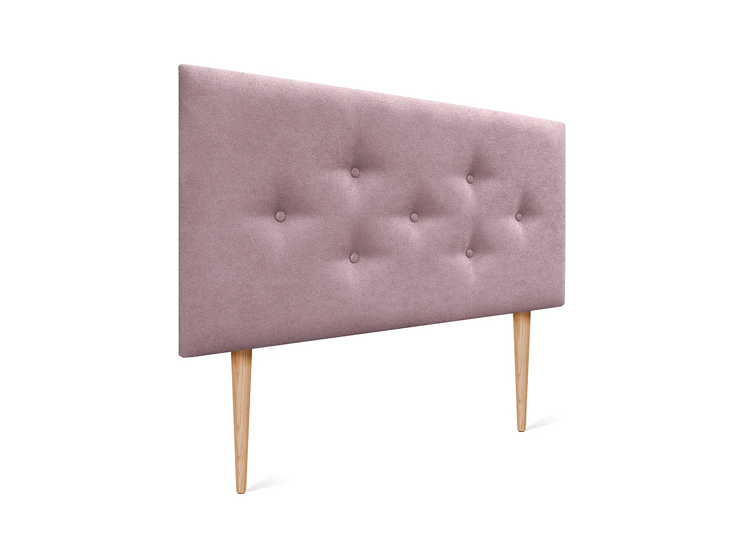 DHOME Tête de Lit en Tissu ACUALINE avec 3 Rangées Entrelacées de Boutons et Pieds Tête de Lit Capitonnée de Luxe(Salmón, 110cm)