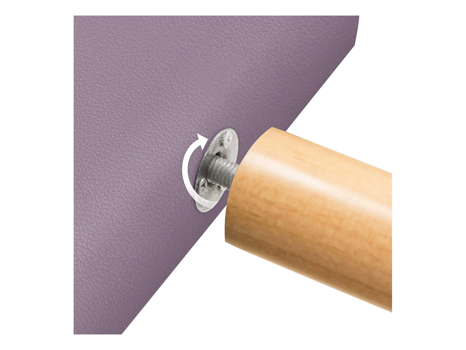 DHOME Testiera in ecopelle con 3 file di bottoni Testiera imbottita per letto di lusso (Lilla, 145cm)