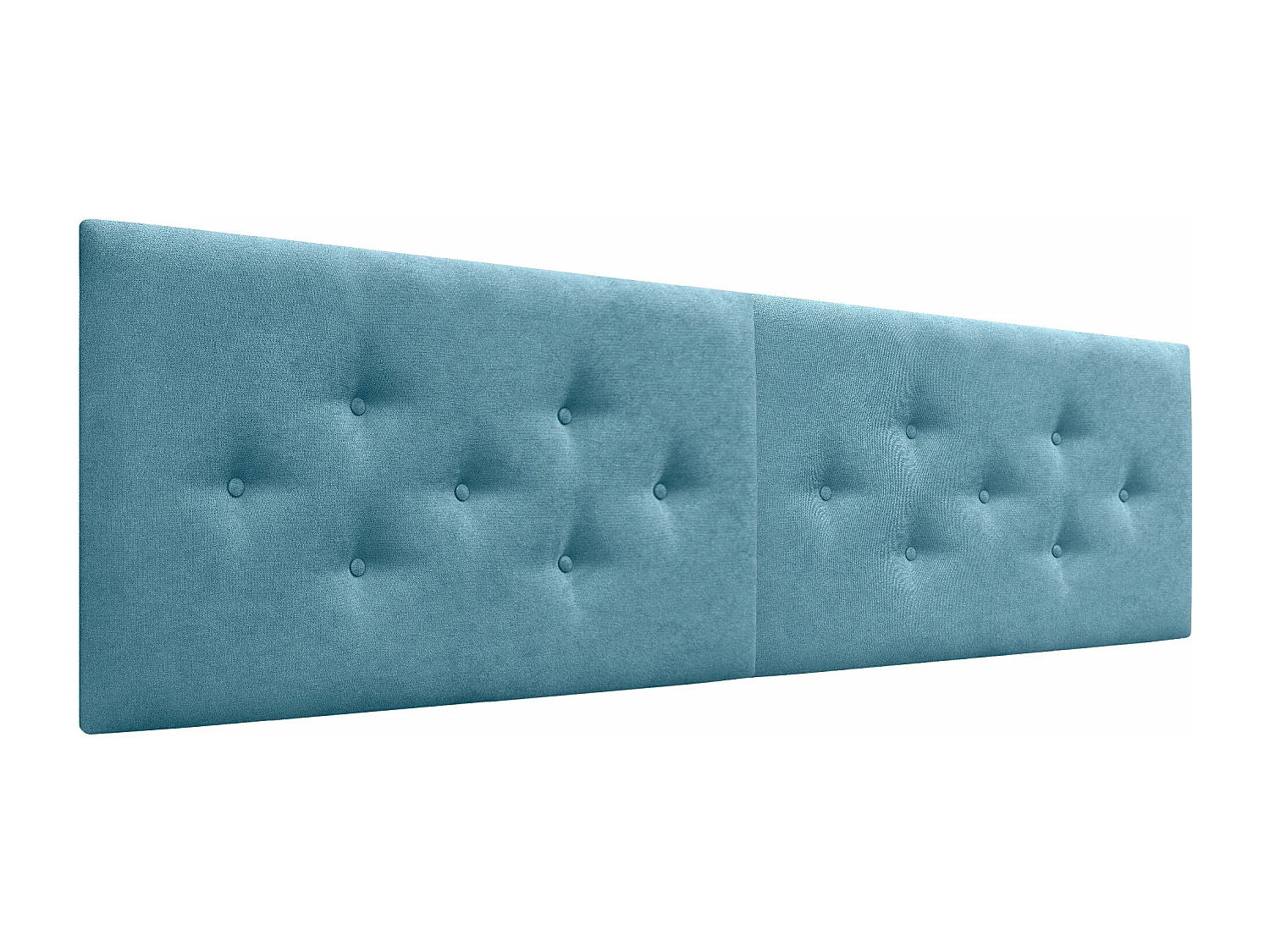 DHOME Tête de Lit en Tissu ACUALINE avec 3 Rangées Entrelacées de Boutons Tête de Lit Capitonnée de Luxe(Turquoise, 220cm (2 pièces))