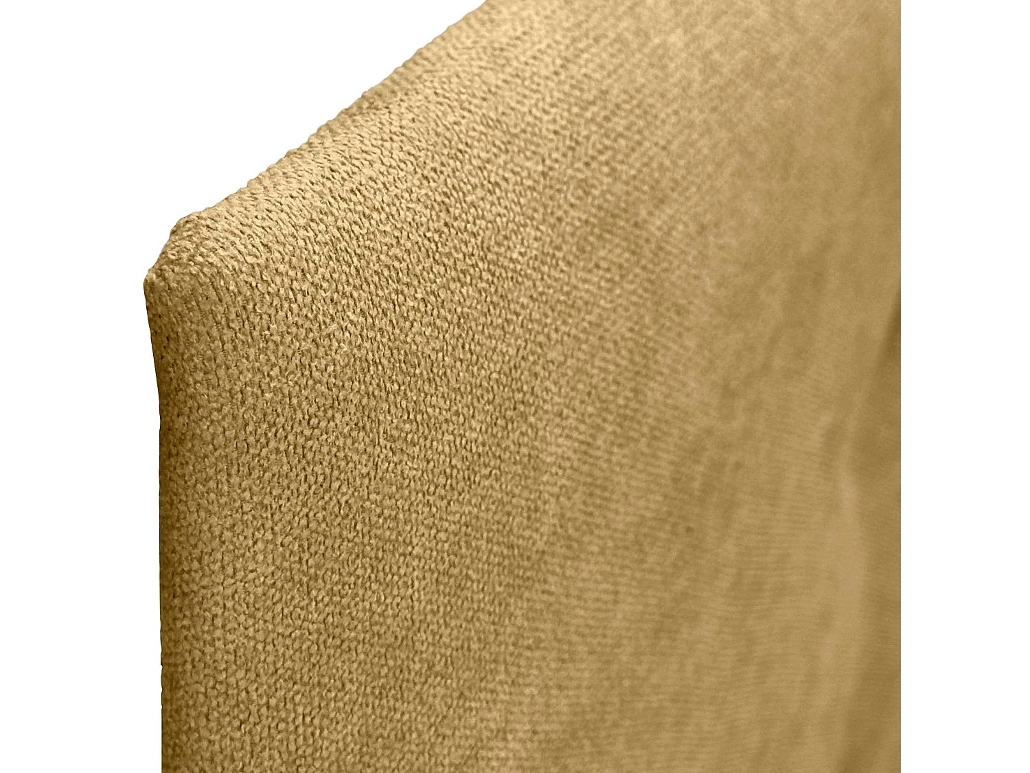 DHOME Tête de Lit en Tissu ACUALINE avec 3 Rangées Entrelacées de Boutons et Pieds Tête de Lit Capitonnée de Luxe(Moutarde, 110cm)