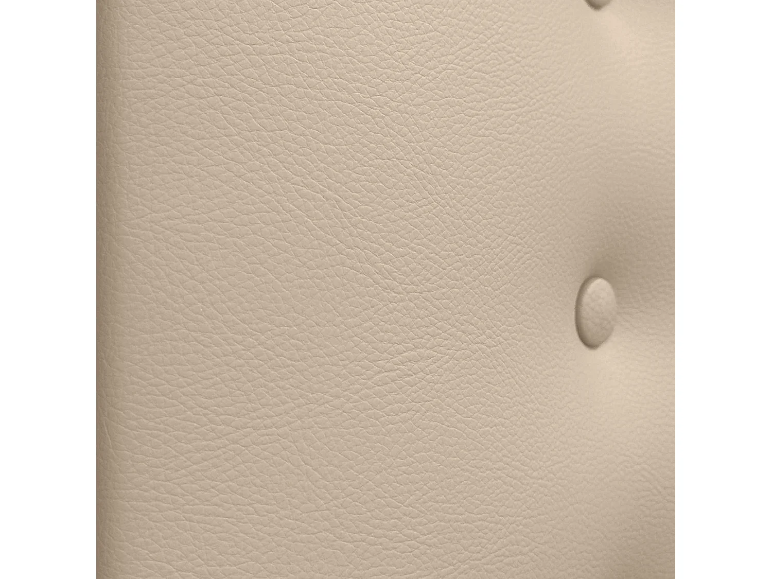 DHOME Kopfteil de Kunstleder mit 3 Knopfreihen und Beinen gepolstertes luxuriöses Bettkopfteil (Beige, 105cm)