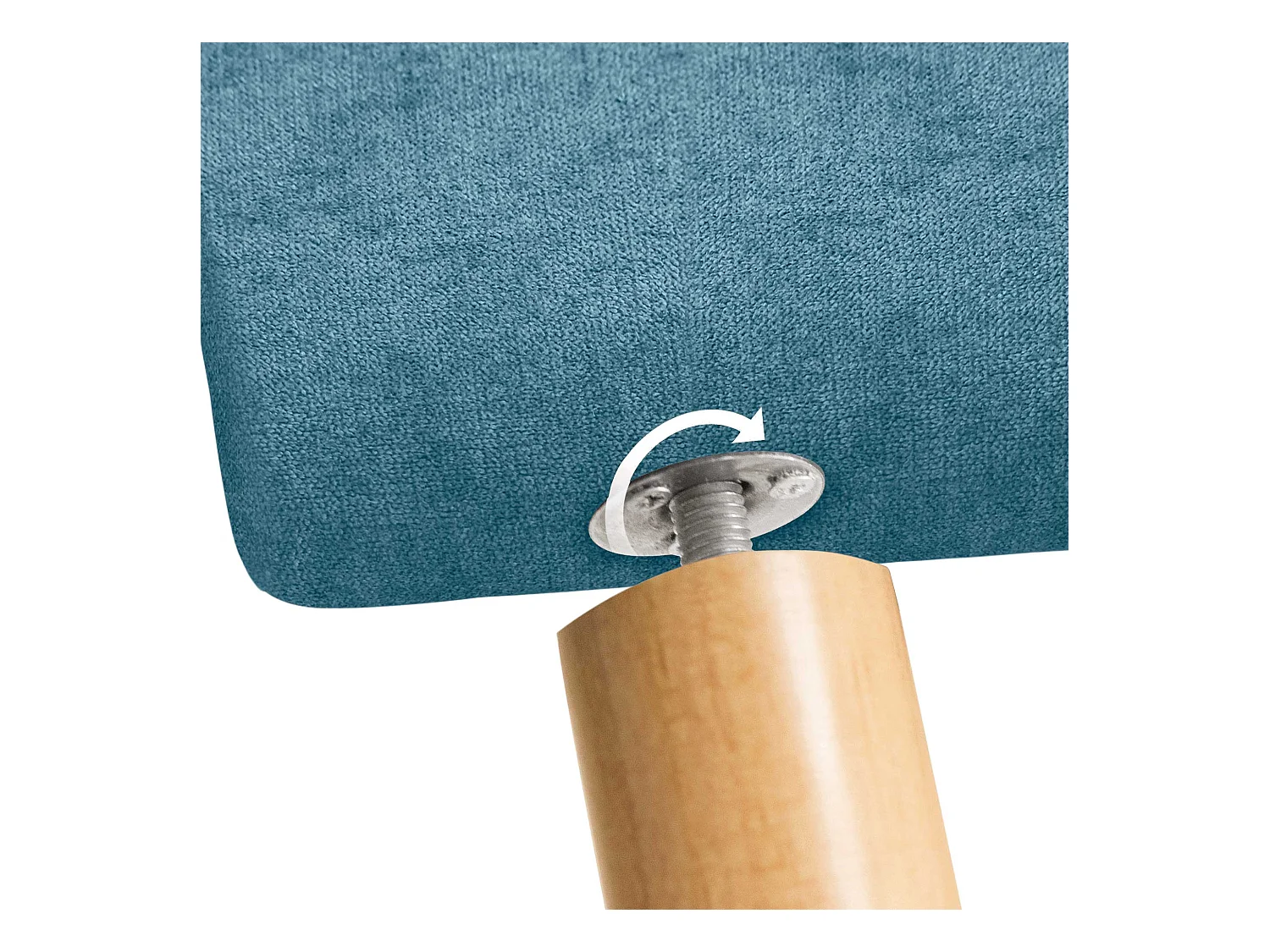 DHOME Testiera in Tessuto ACUALINE con 3 File Intercalate di Bottoni e Piedini Testiera Imbottita Letto di Lusso (Turchese, 135cm)