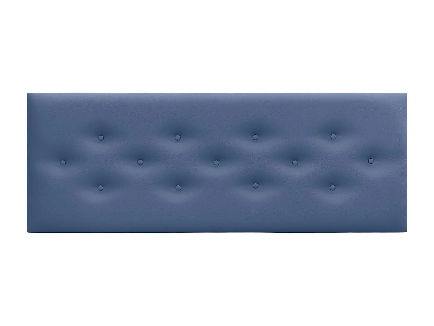 DHOME Tête de Lit en Similicuir avec 3 Rangées de Boutons Entrelacées Tête de Lit Rembourrée de Luxe (Bleu, 145cm)