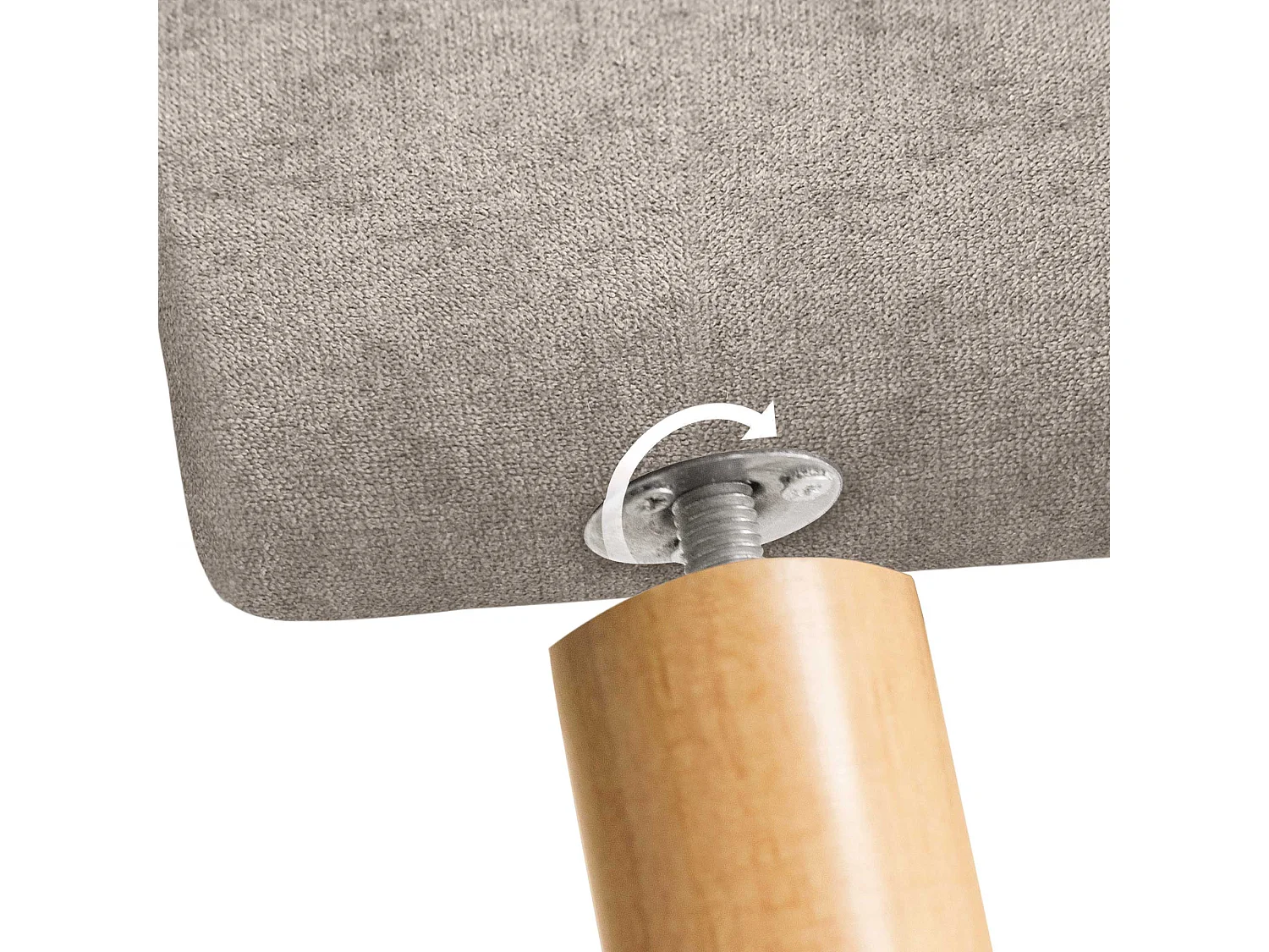 DHOME Tête de Lit en Tissu ACUALINE avec 3 Rangées Entrelacées de Boutons et Pieds Tête de Lit Capitonnée de Luxe(Beige, 150cm)