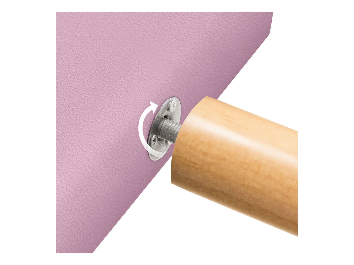 DHOME Tête de lit en simili cuir avec 3 rangées de boutons entrelacés Tête de lit rembourrée pour lit de luxe (Rose, 105cm)