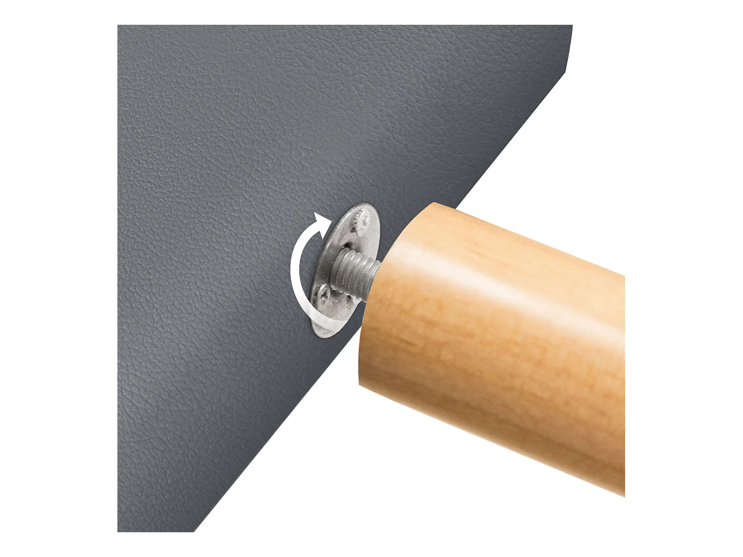 DHOME Tête de lit en simili cuir avec 3 rangées de boutons entrelacés Tête de lit rembourrée pour lit de luxe (Gris, 160cm)