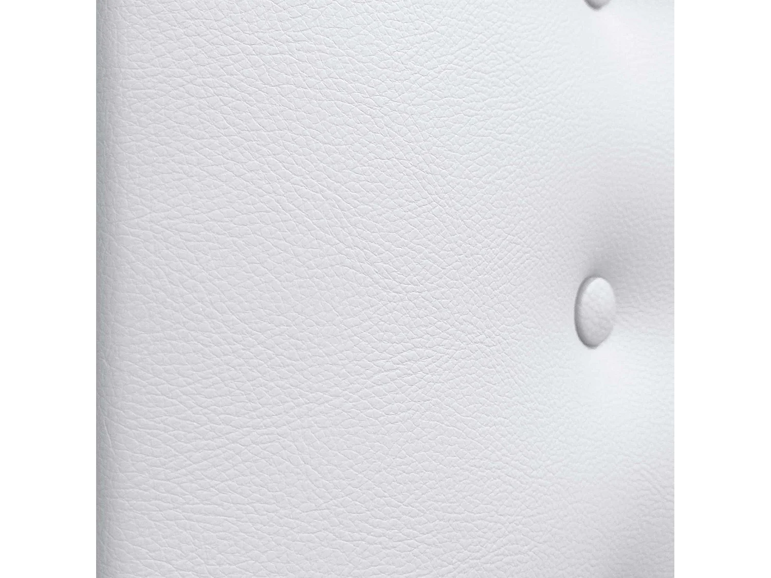 DHOME Tête de Lit en Similicuir avec 3 Rangées de Boutons Tête de Lit Rembourrée de Luxe (Blanc, 95cm)