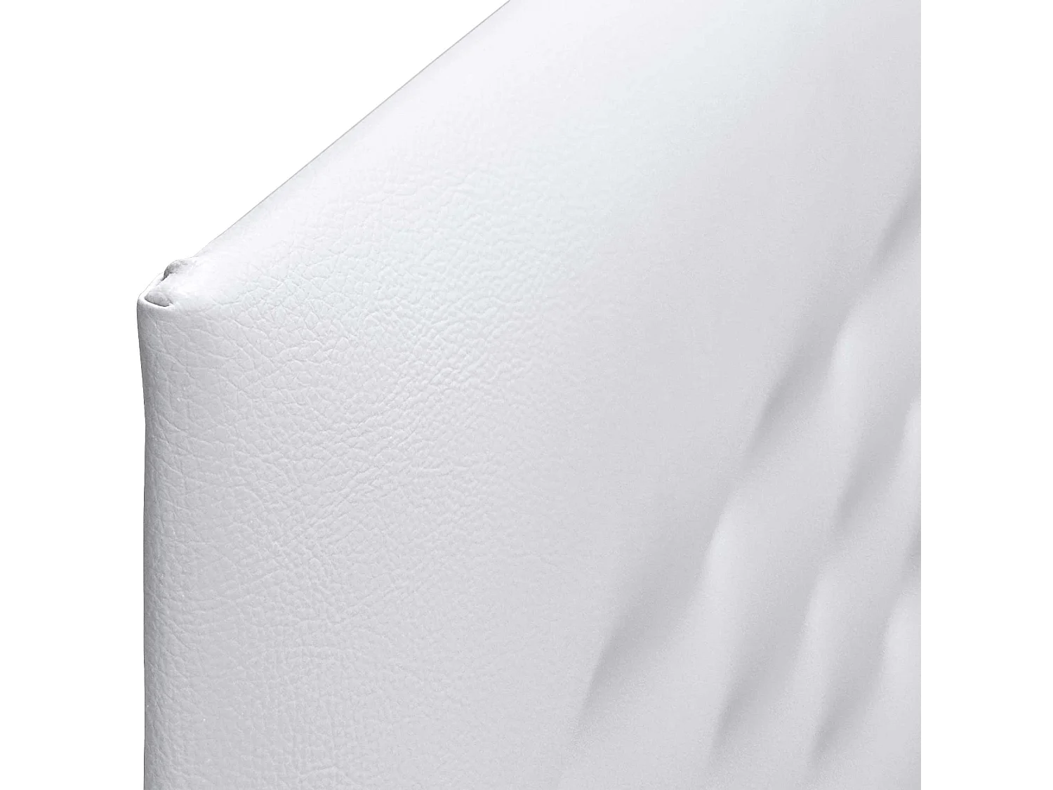 DHOME Tête de Lit en Similicuir avec 3 Rangées de Boutons Tête de Lit Rembourrée de Luxe (Blanc, 95cm)