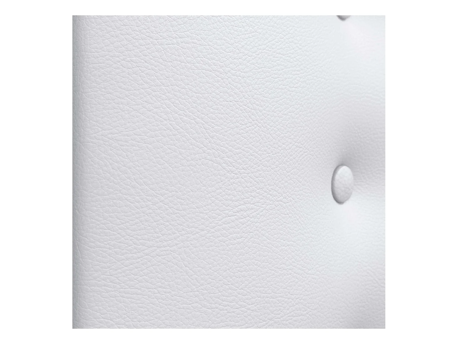 DHOME Testiera in ecopelle con 3 file di bottoni Testiera imbottita per letto di lusso (Bianco, 90cm)