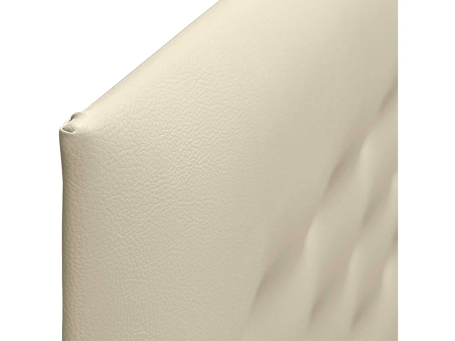 DHOME Tête de lit en simili cuir avec 3 rangées de boutons Tête de lit rembourrée pour lit de luxe (Vanille, 110cm)