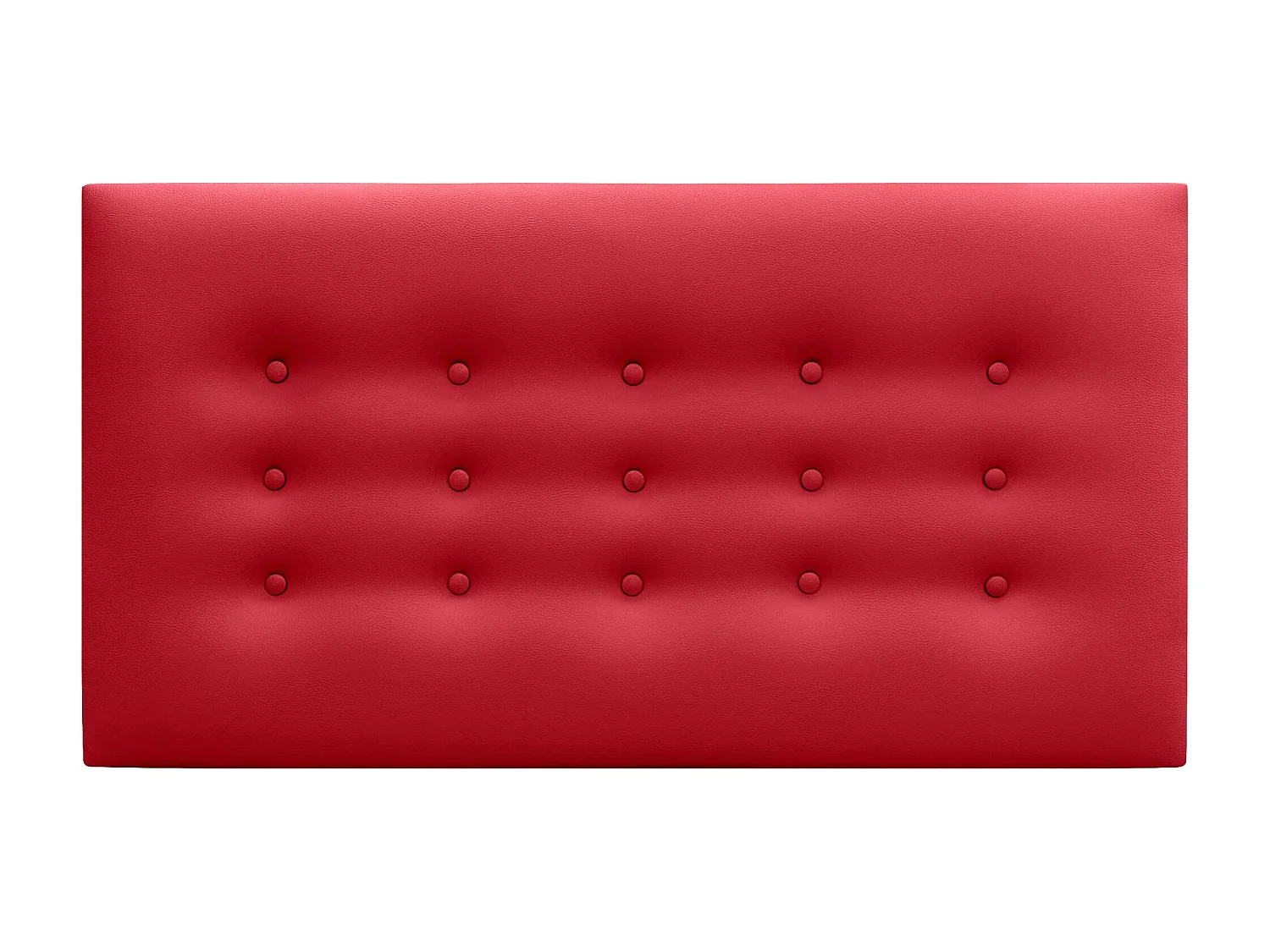 DHOME Tête de Lit en Similicuir avec 3 Rangées de Boutons Tête de Lit Rembourrée de Luxe (Rouge, 90cm)