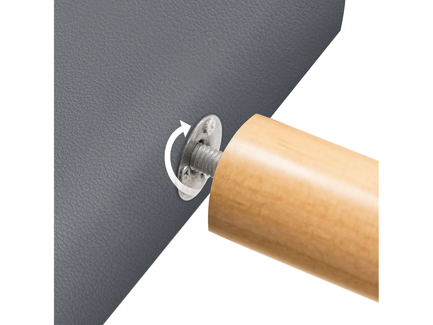 DHOME Tête de lit en simili cuir avec 3 rangées de boutons entrelacés Tête de lit rembourrée pour lit de luxe (Gris, 105cm)