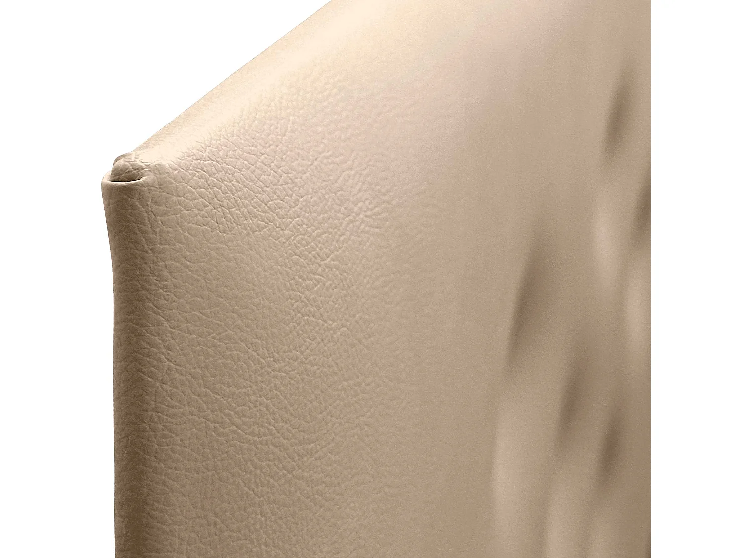 DHOME Hoofdbord van kunstleer met 3 verspringende rijen knopen, luxe gestoffeerd bedhoofdbord (Champagne, 160cm (2-delig))