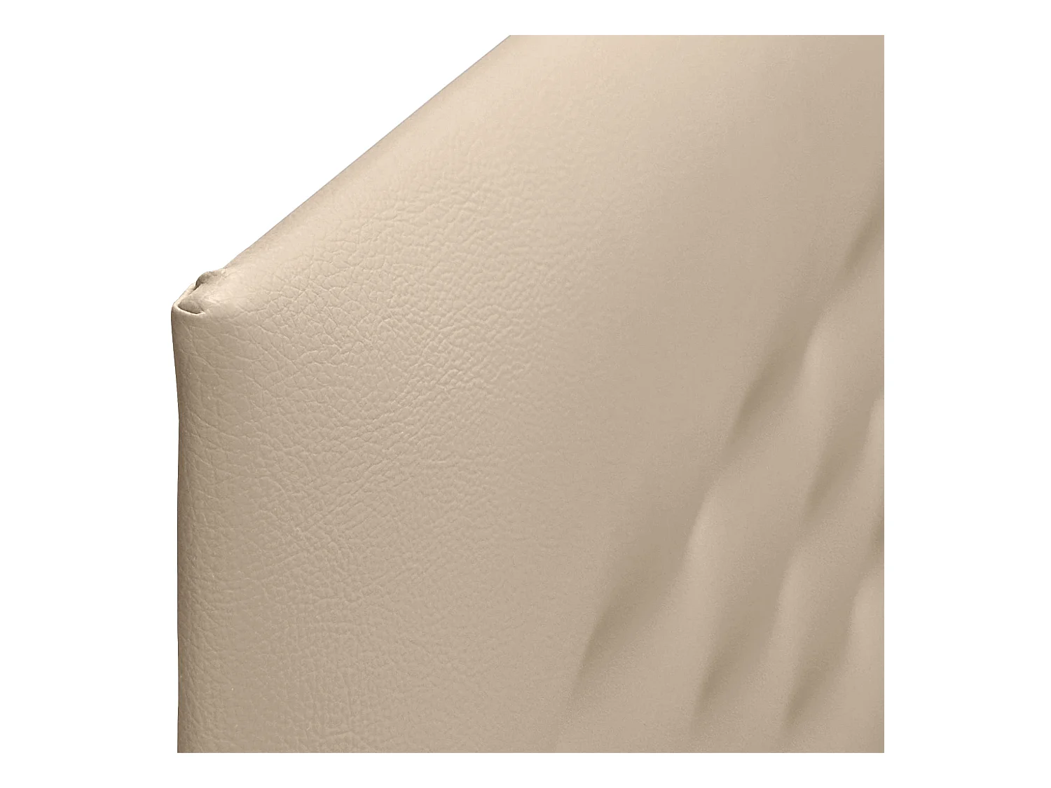 DHOME Testiera in ecopelle con 3 file di bottoni Testiera imbottita per letto di lusso (Beige, 90cm)
