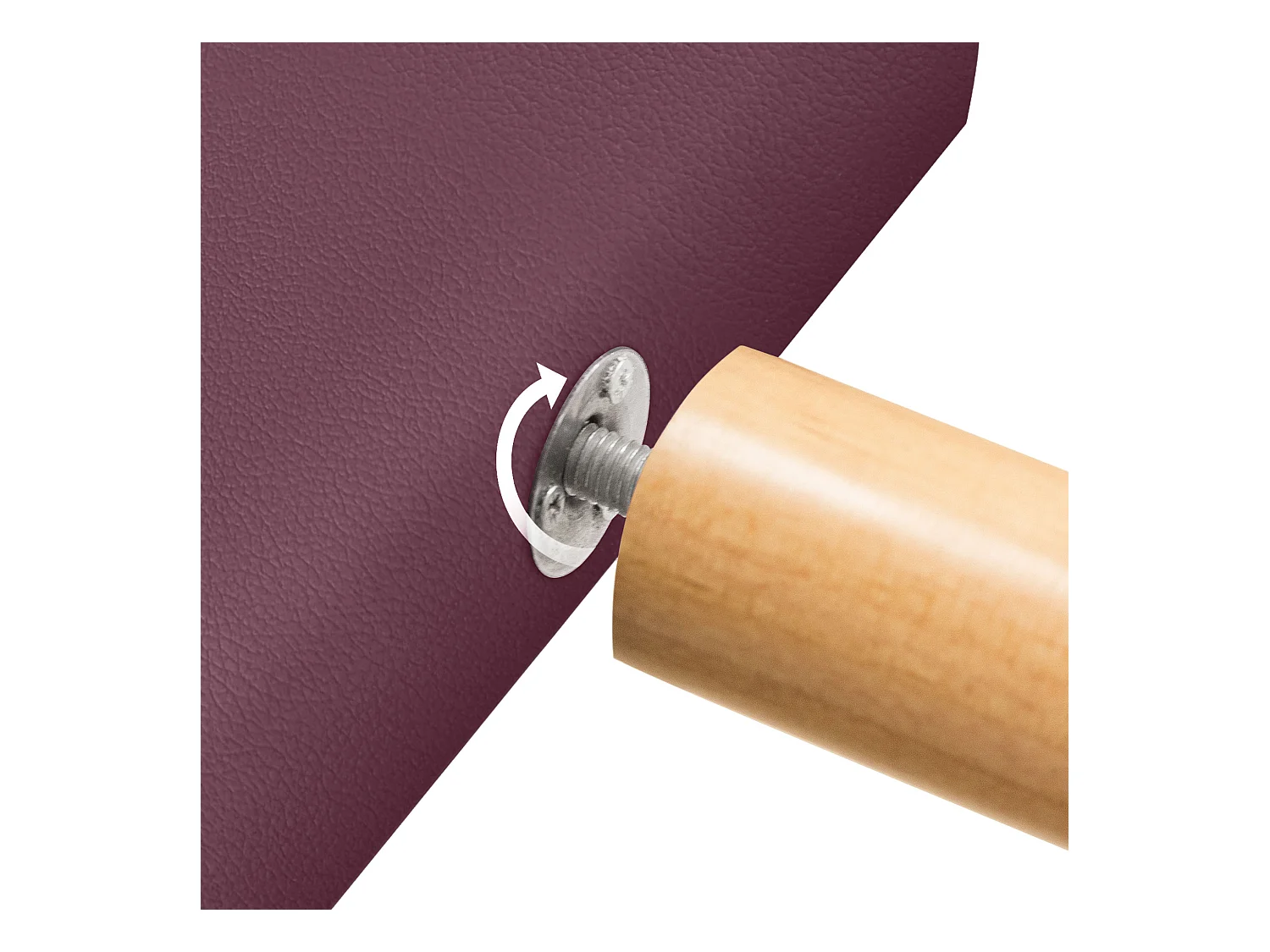 DHOME Tête de lit en simili cuir avec 3 rangées de boutons entrelacés Tête de lit rembourrée pour lit de luxe (Bordeaux, 110cm)