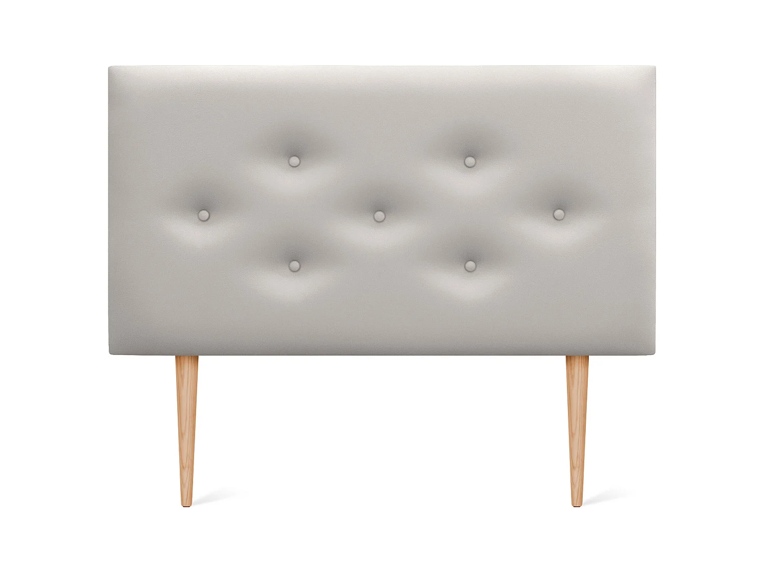 DHOME Tête de lit en simili cuir avec 3 rangées de boutons entrelacés Tête de lit rembourrée pour lit de luxe (Blanc, 110cm)