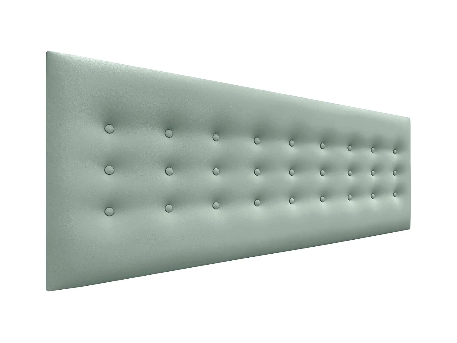 DHOME Kopfteil de Kunstleder mit 3 Knopfreihen gepolstertes luxuriöses Bettkopfteil (Verde Agua, 145cm)