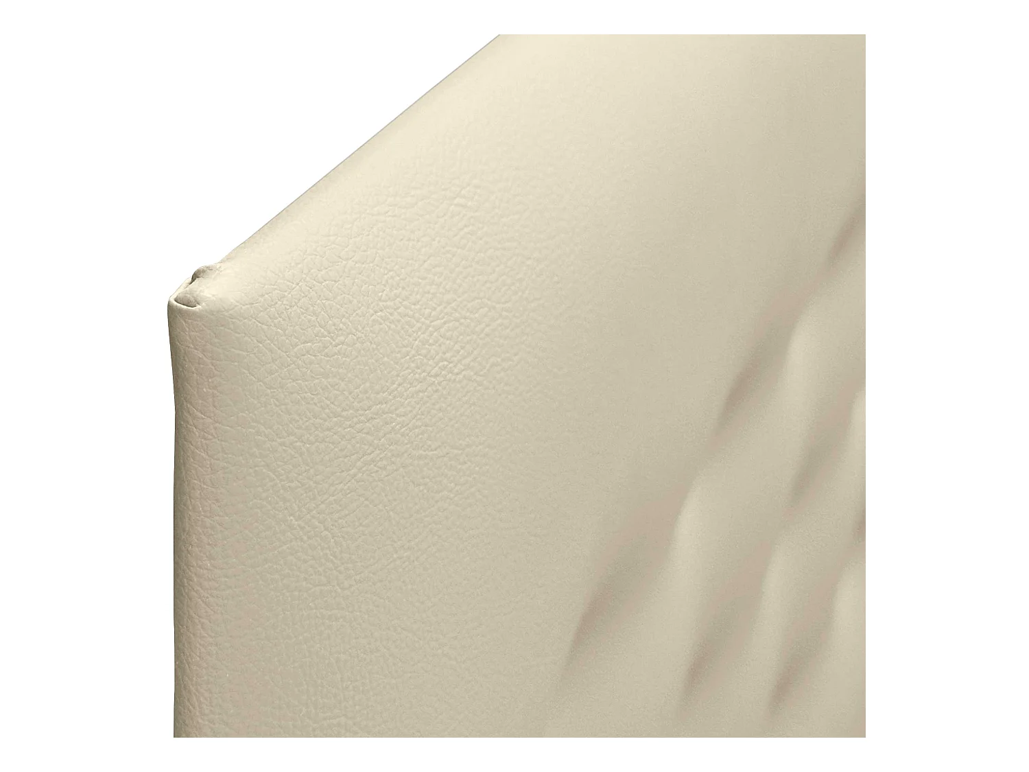 DHOME Testiera in ecopelle con 3 file di bottoni Testiera imbottita per letto di lusso (Vaniglia, 150cm)