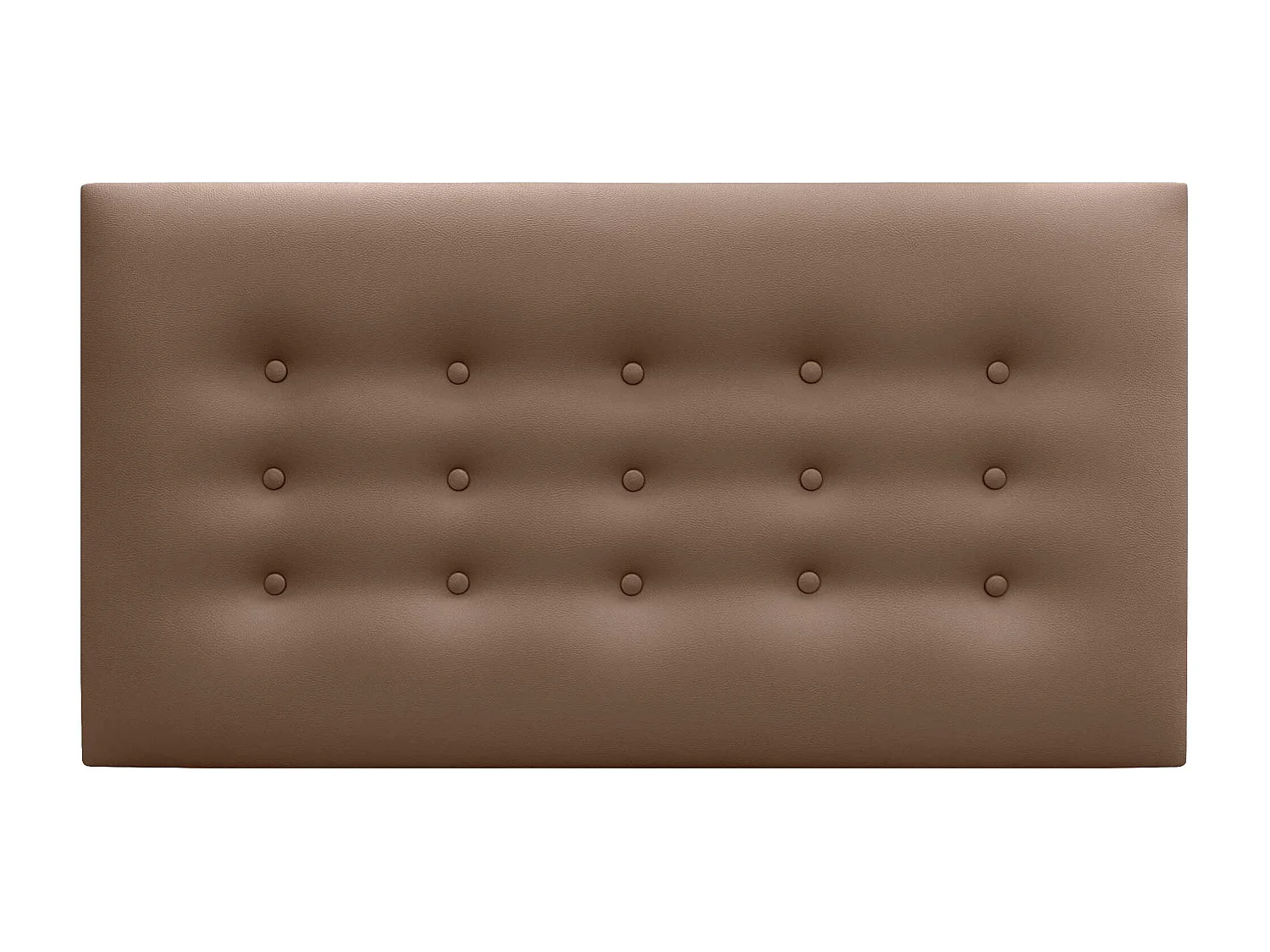 DHOME Tête de Lit en Similicuir avec 3 Rangées de Boutons Tête de Lit Rembourrée de Luxe (Beige, 105cm)
