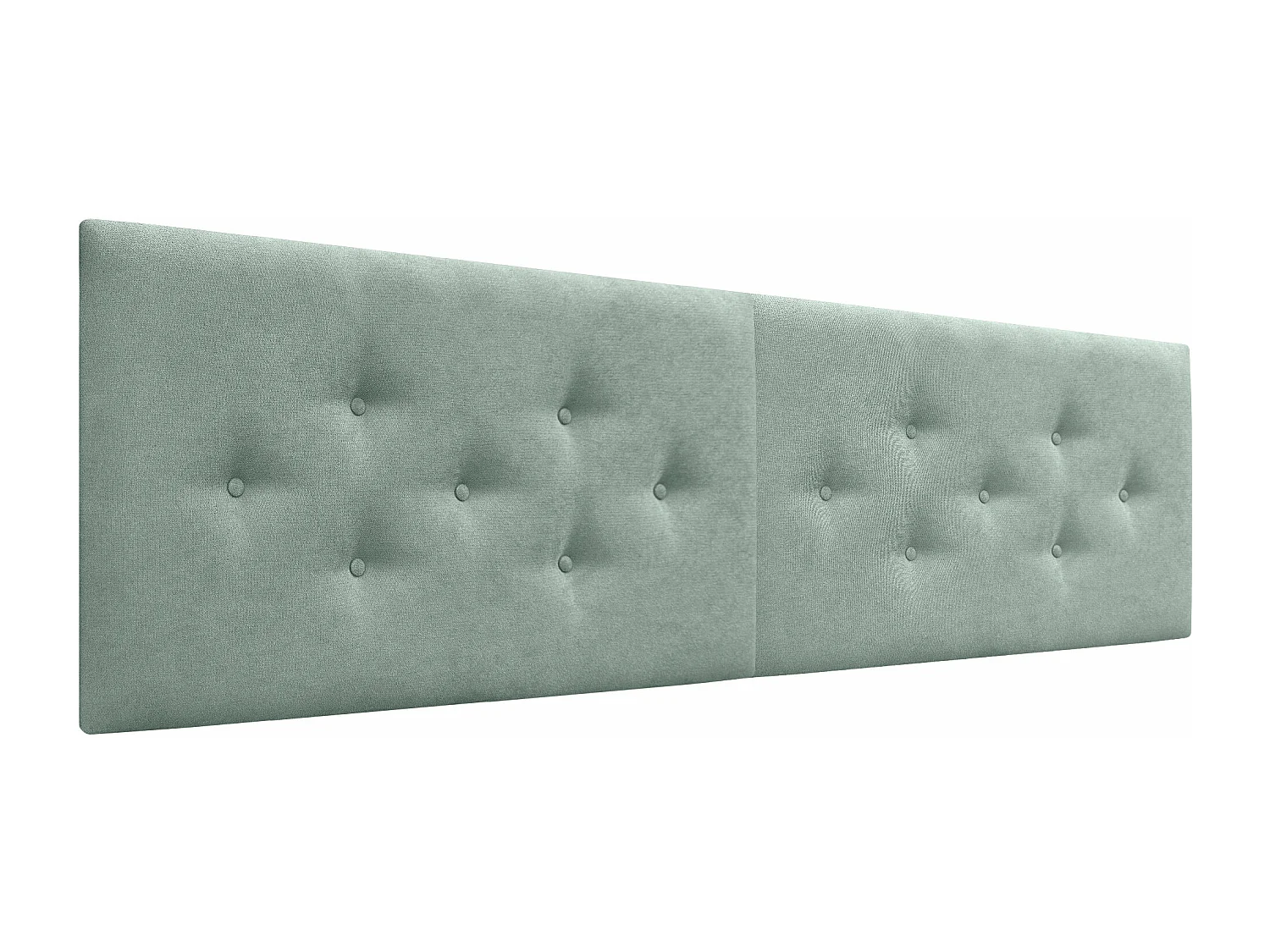 DHOME Tête de Lit en Tissu ACUALINE avec 3 Rangées Entrelacées de Boutons Tête de Lit Capitonnée de Luxe(Vert d’eau, 190cm (2 pièces))