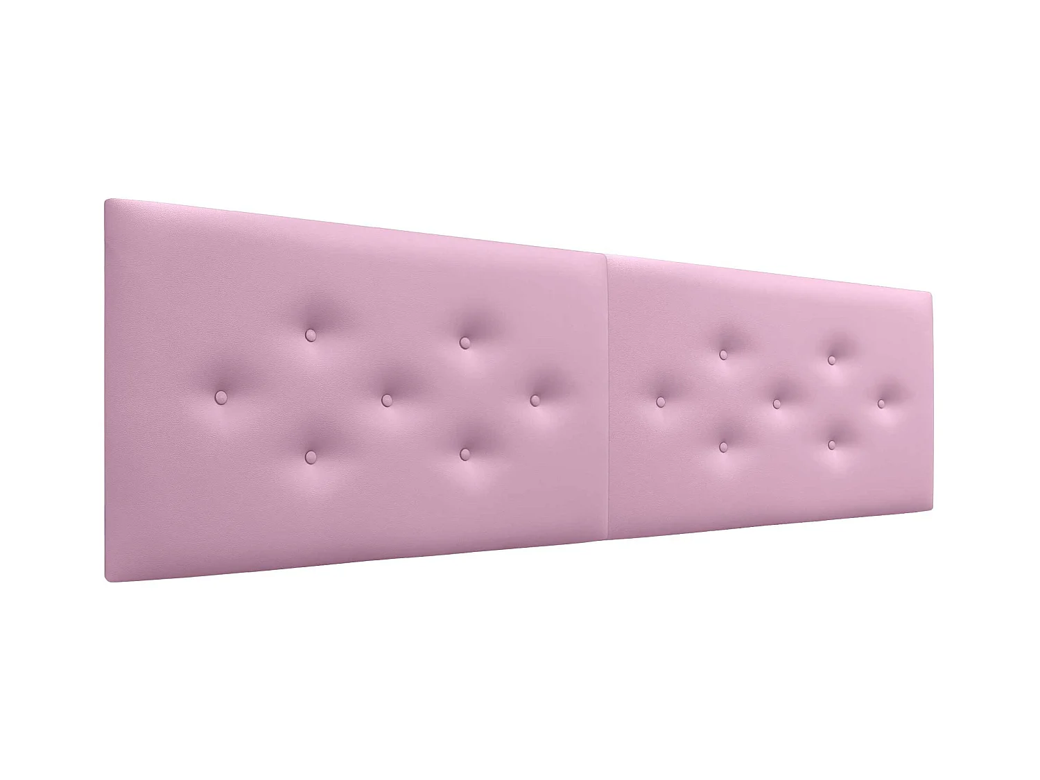 DHOME Tête de Lit en Similicuir avec 3 Rangées de Boutons Entrelacées Tête de Lit Rembourrée de Luxe (Rose, 180cm (2 pièces))