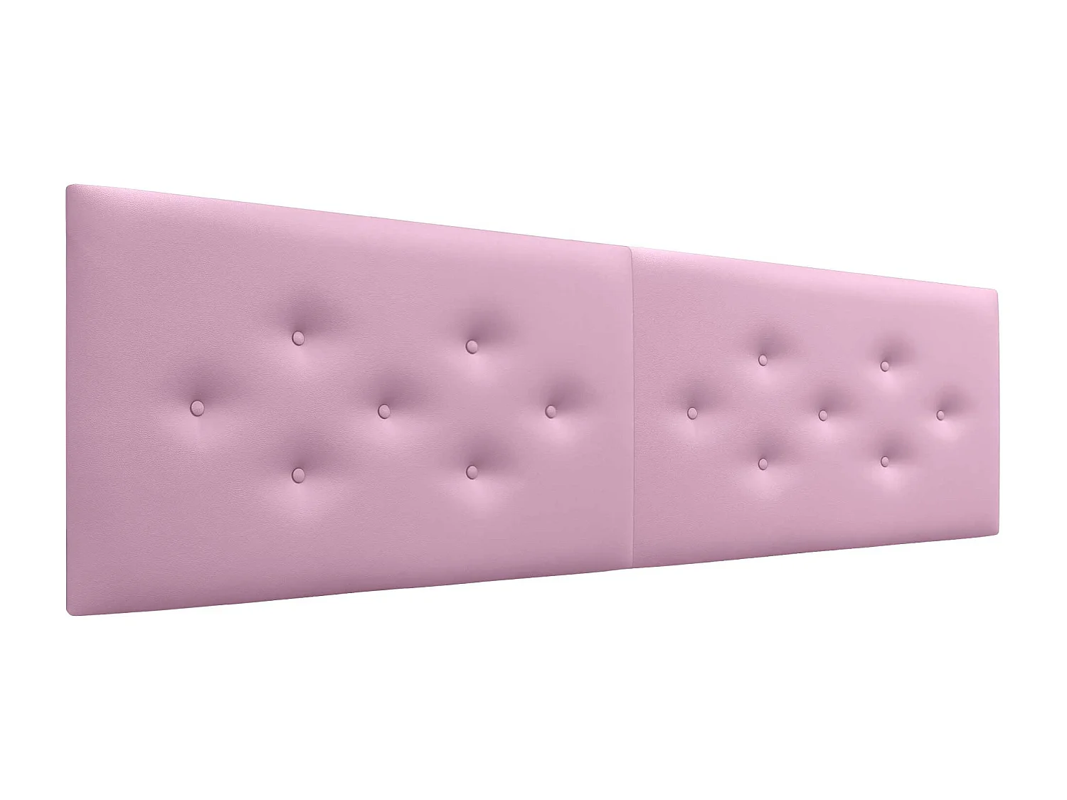 DHOME Tête de Lit en Similicuir avec 3 Rangées de Boutons Entrelacées Tête de Lit Rembourrée de Luxe (Rose, 180cm (2 pièces))