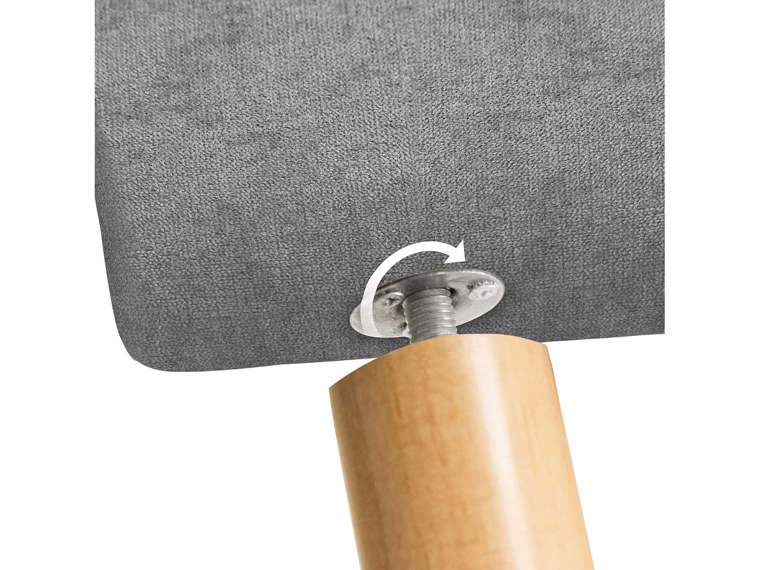 DHOME Tête de Lit en Tissu ACUALINE avec 3 Rangées Entrelacées de Boutons et Pieds Tête de Lit Capitonnée de Luxe(Gris, 135cm)