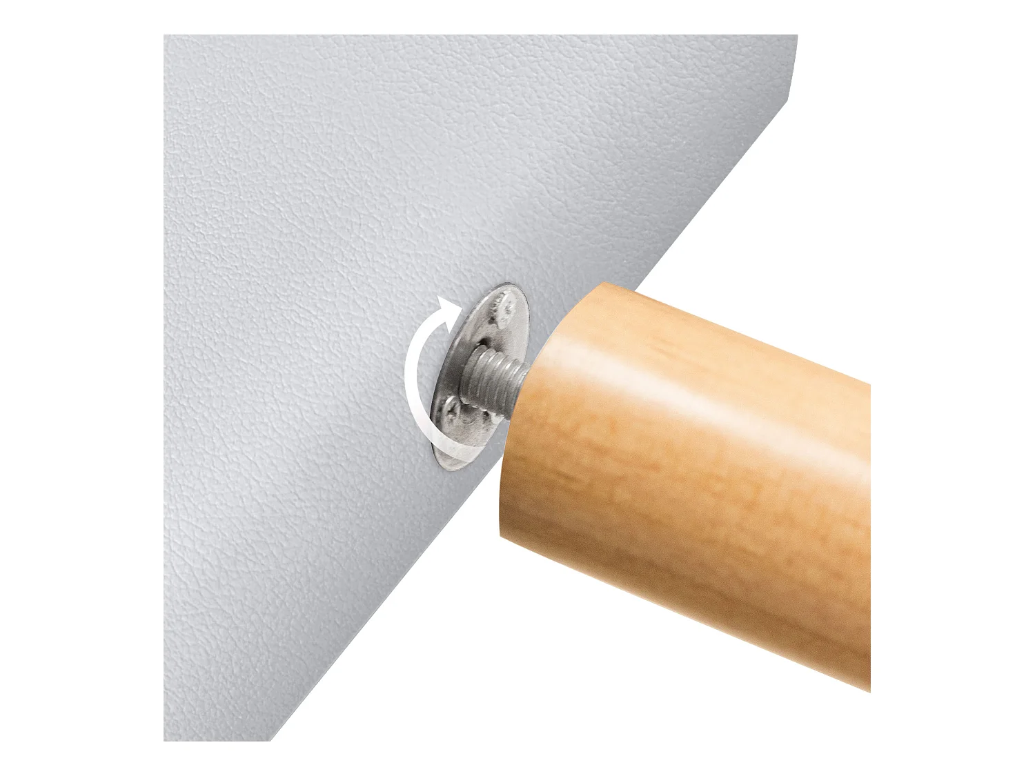 DHOME Tête de lit en simili cuir avec 3 rangées de boutons entrelacés Tête de lit rembourrée pour lit de luxe (Blanc, 150cm)