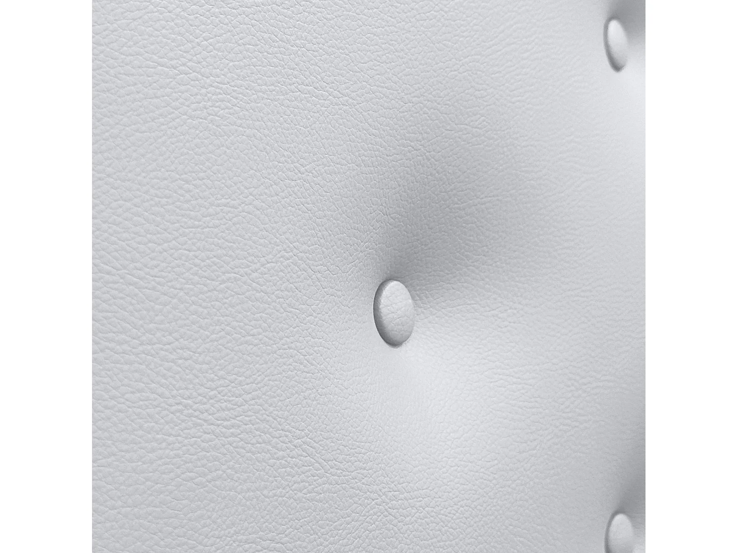 DHOME Testiera in ecopelle con 3 file di bottoni intrecciati Testiera imbottita per letto di lusso (Bianco, 150cm)