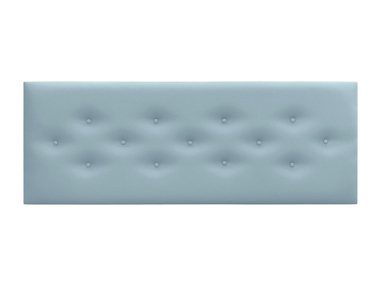 DHOME Tête de Lit en Similicuir avec 3 Rangées de Boutons Entrelacées Tête de Lit Rembourrée de Luxe (Bleu Ciel, 150cm)